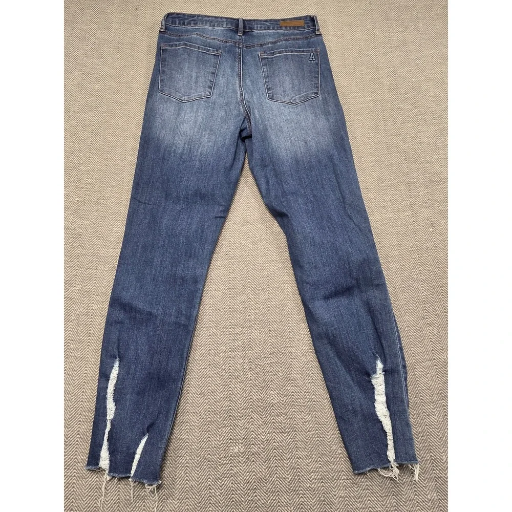 Articles‎ of Society Distressed Skinny Jeans Medium Wash Raw Hem Size 28